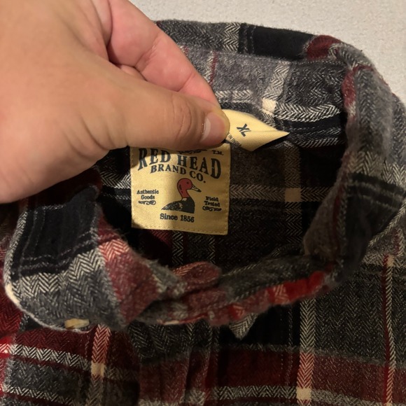 RedHead Flannel Shirt Mens XL Plaid Casual Outdoor Lumberjack Spring Heritage - Picture 3 of 5